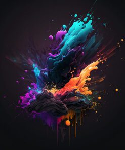 Abstract colour paint explosion