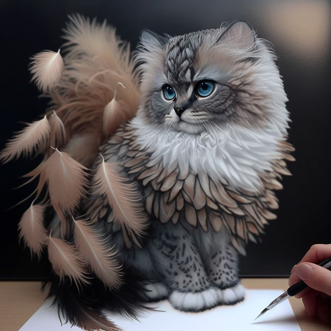 Discover Hyperrealistic Kitten Canvas Art