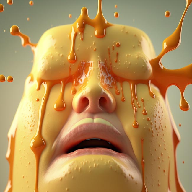 melted cheese head