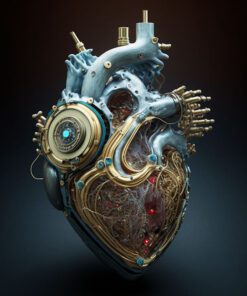 Futuristic Mechanical Heart Canvas Art - The Future Awaits