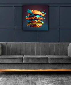 abstract burger printed art