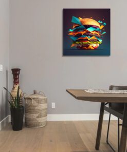 abstract burger printed art