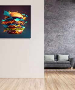 abstract burger printed art