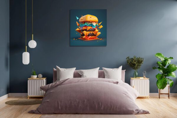 abstract burger printed art