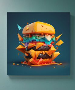 abstract burger printed art