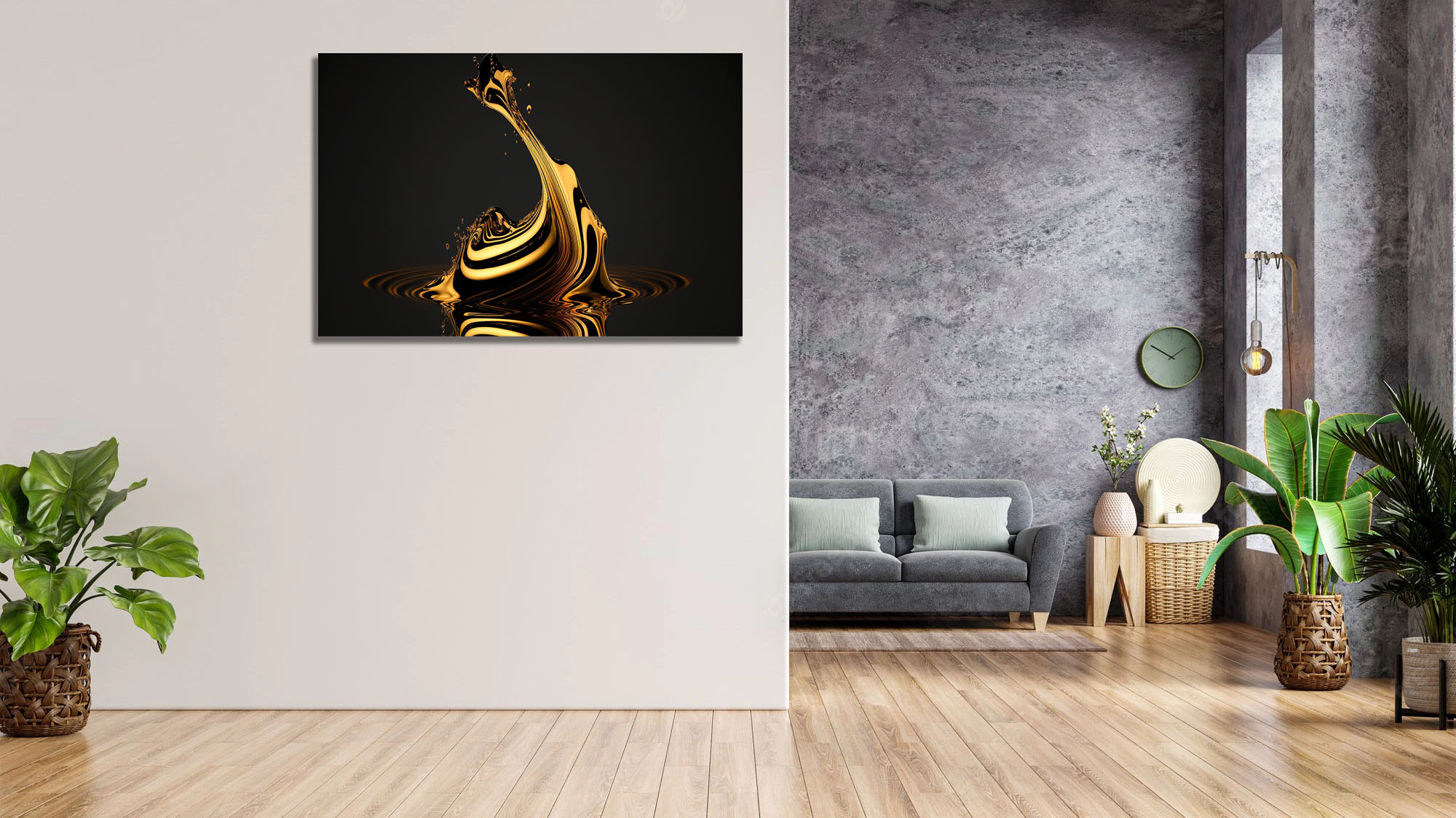 Golden Liquid Swirls: Abstract Art Masterpiece - Image 5