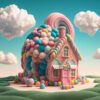 Artists Impression Cartoon Candy House