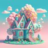 Artists Impression Cartoon Candy House