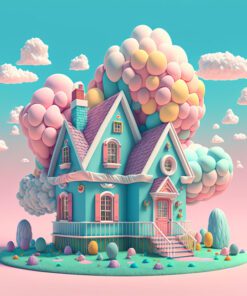 Artists Impression Cartoon Candy House