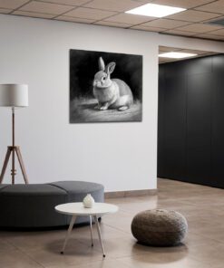charcoal sketch of a rabbit