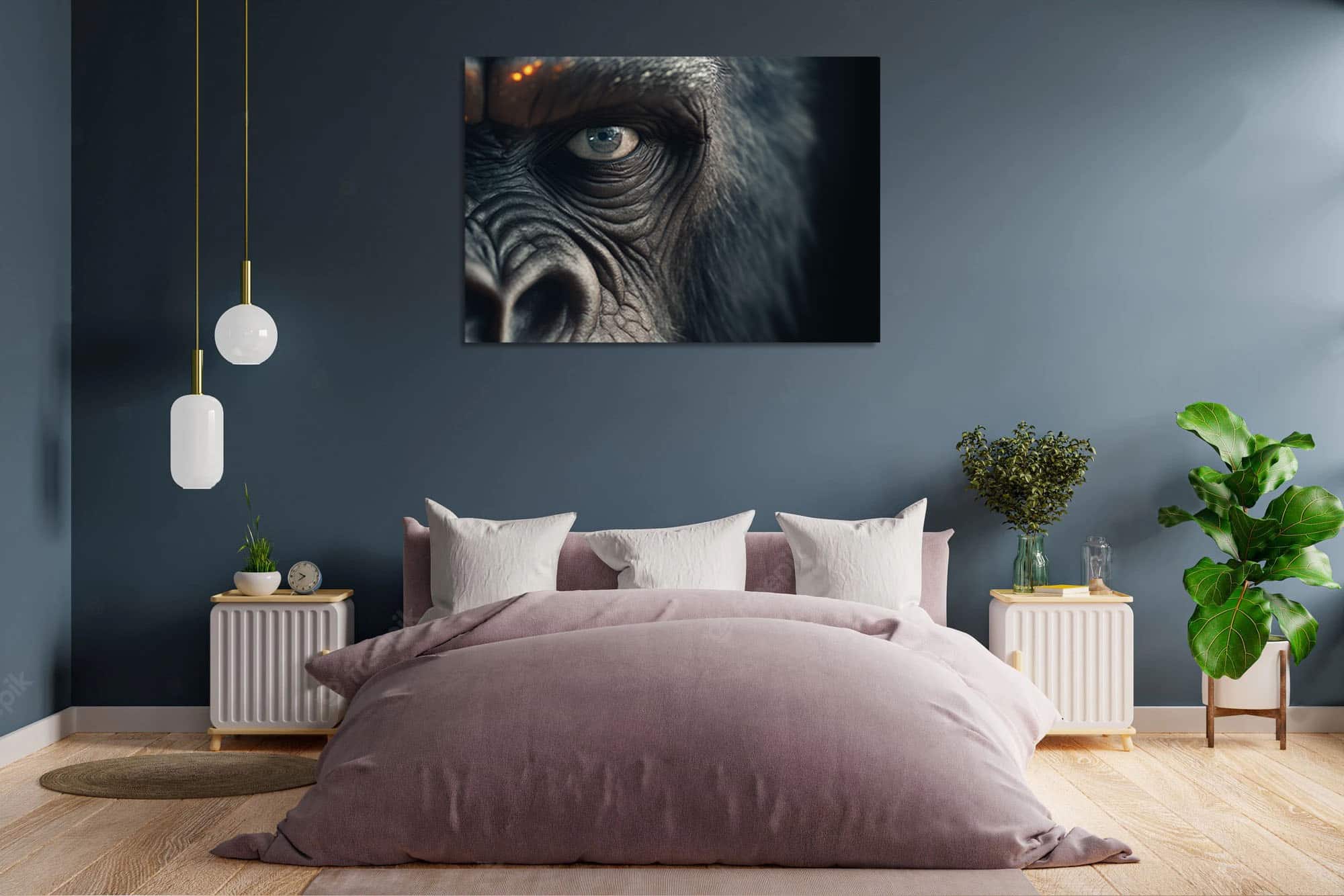 Stunning Wildlife Art: Ape Face Portrait - Image 8