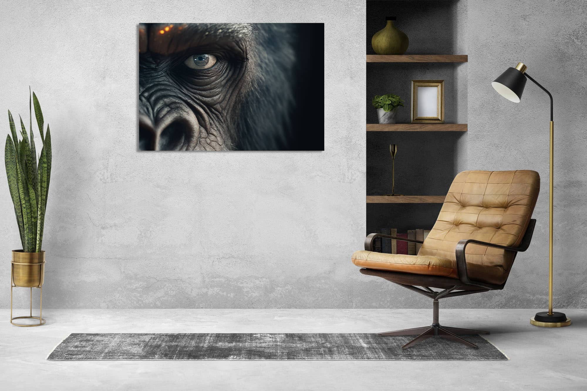 Stunning Wildlife Art: Ape Face Portrait - Image 6
