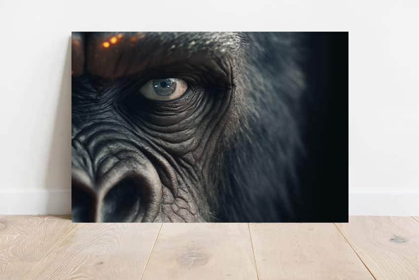 Stunning Wildlife Art: Ape Face Portrait - Image 2