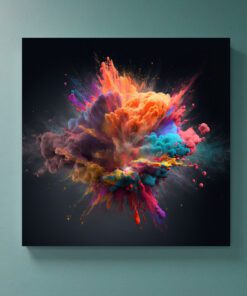 multi-coloured powder explosion abstract art