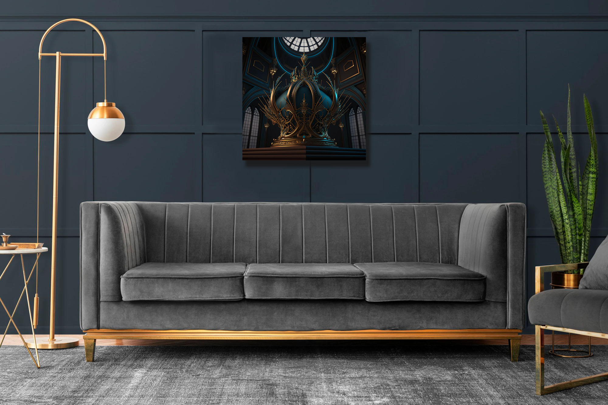 Unveiling the Regal Crest Chandelier Print - Image 7