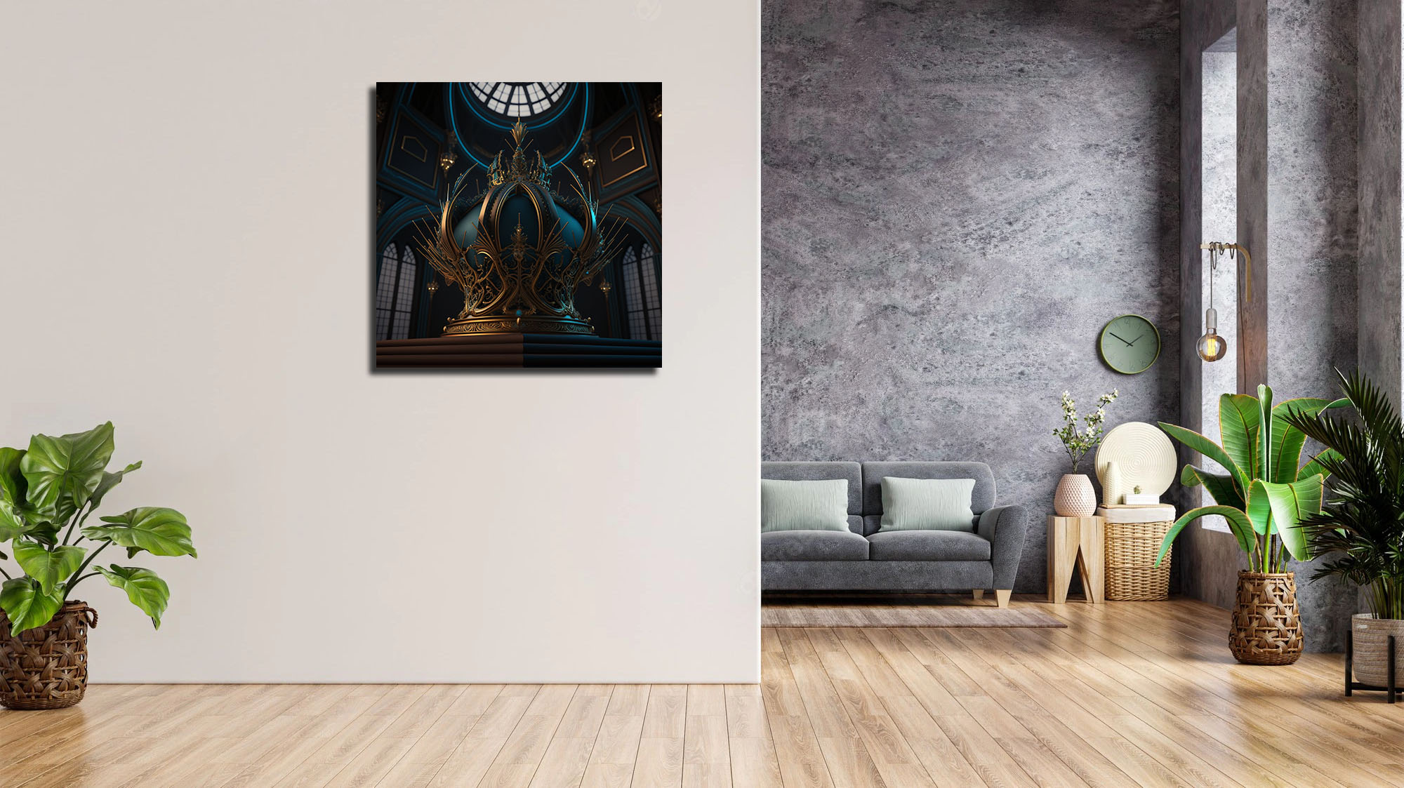 Unveiling the Regal Crest Chandelier Print - Image 5
