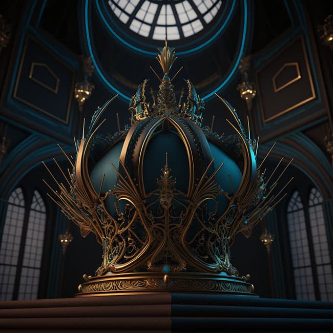 Unveiling the Regal Crest Chandelier Print