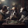 Playful Poker Pooches Printed Art