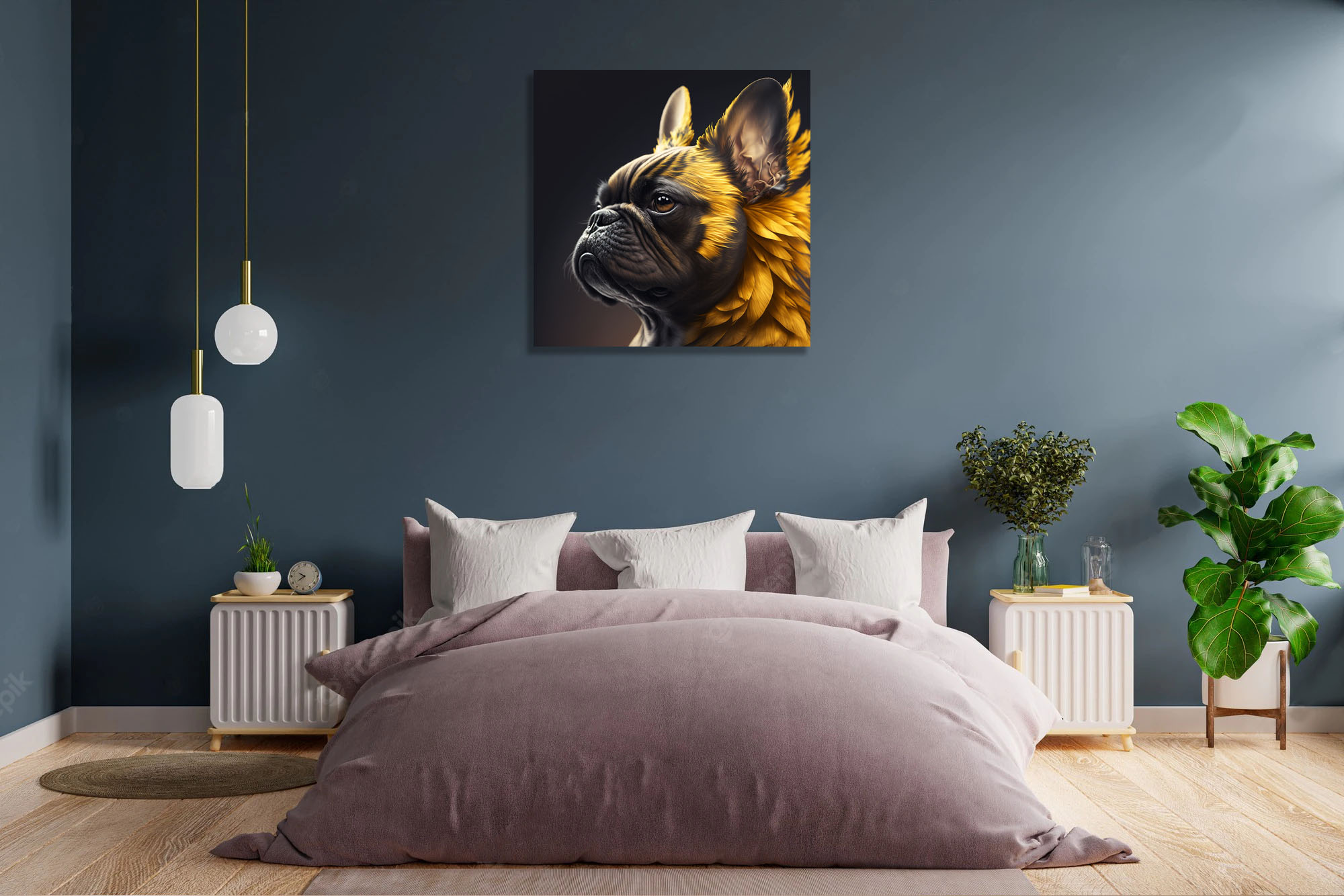 Spectacular Golden French Bulldog Canvas Art - Image 4