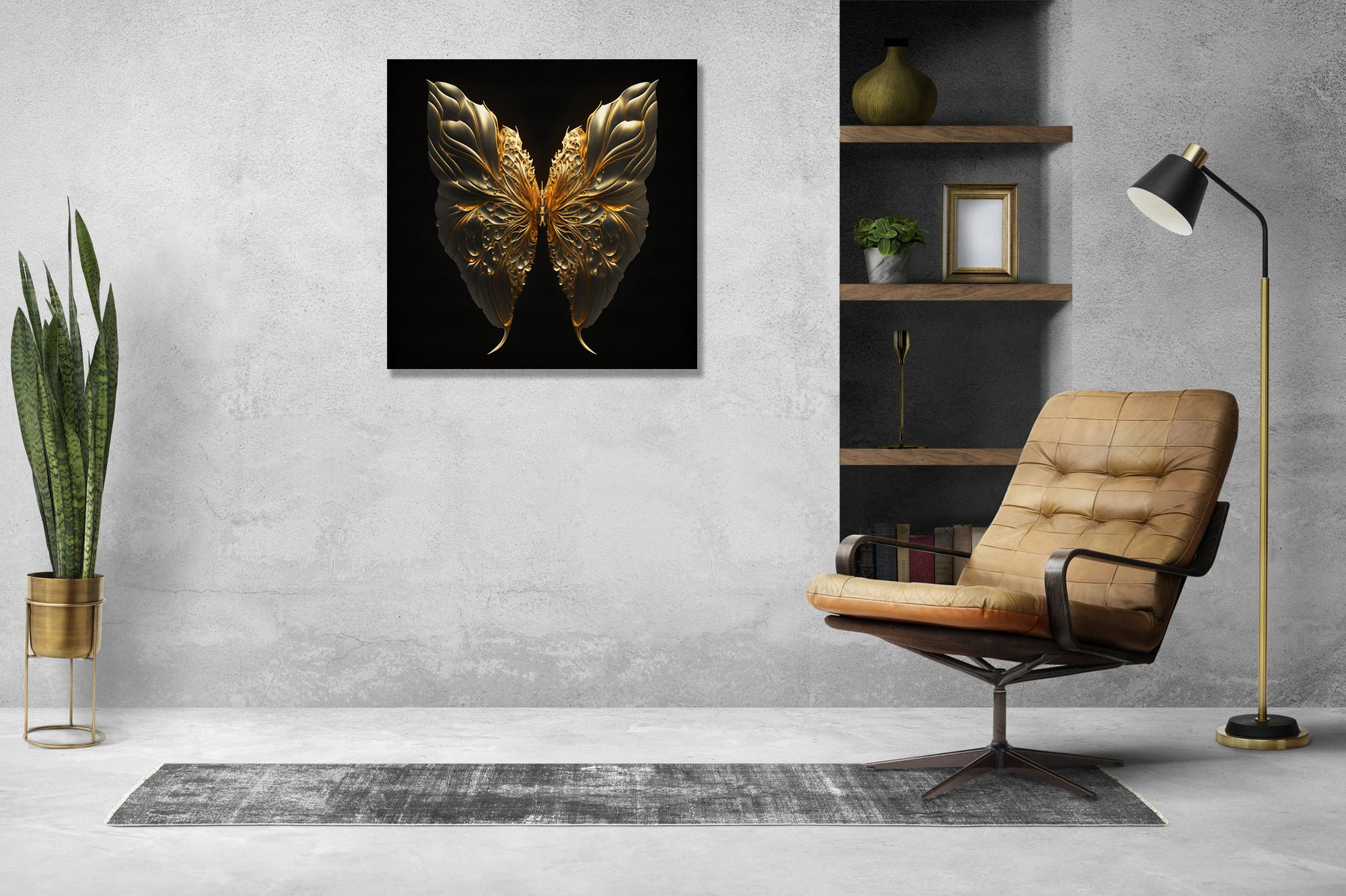 Illuminate Your Space with Golden-Edged Art - Image 7