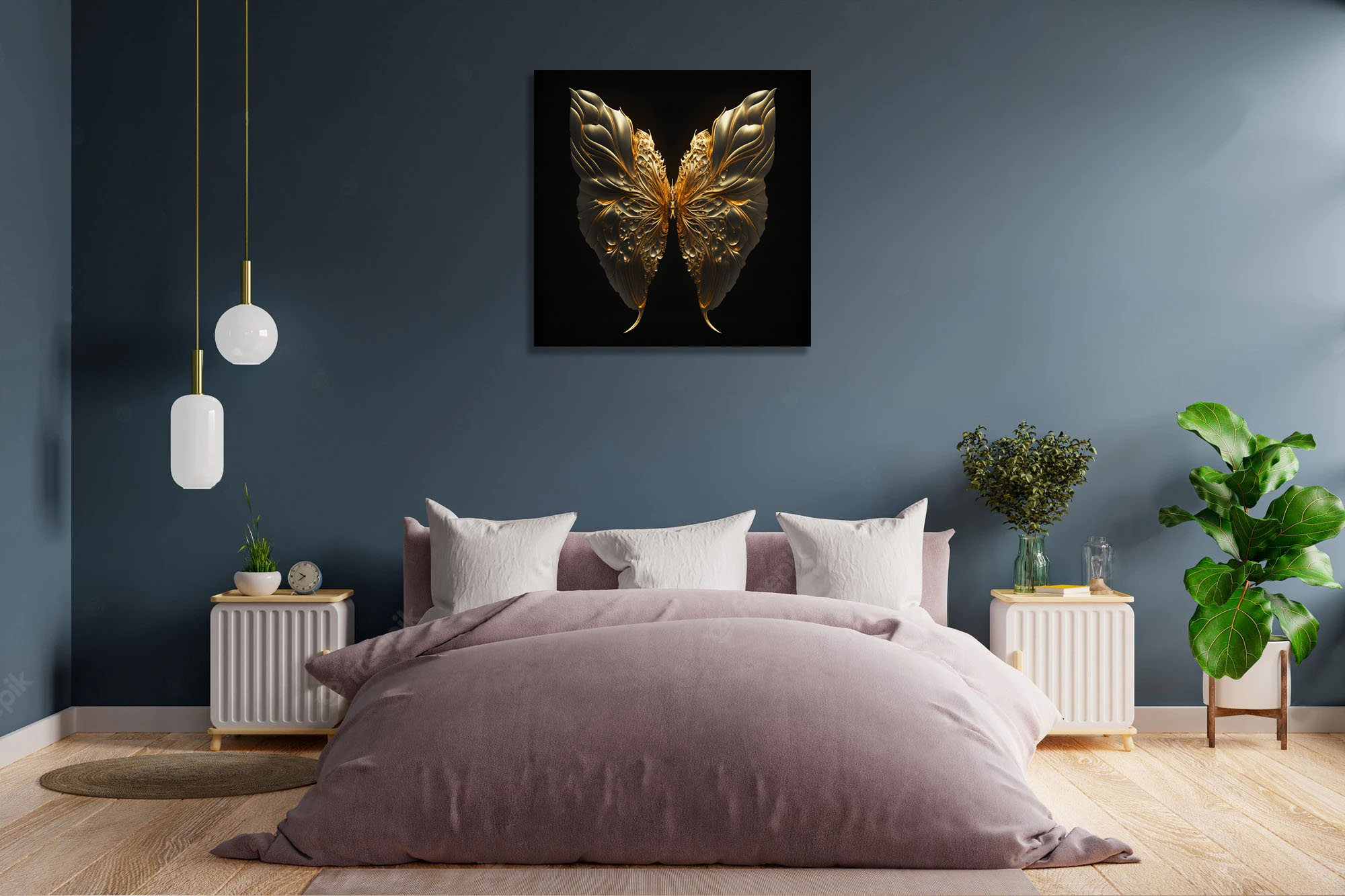 Illuminate Your Space with Golden-Edged Art - Image 5