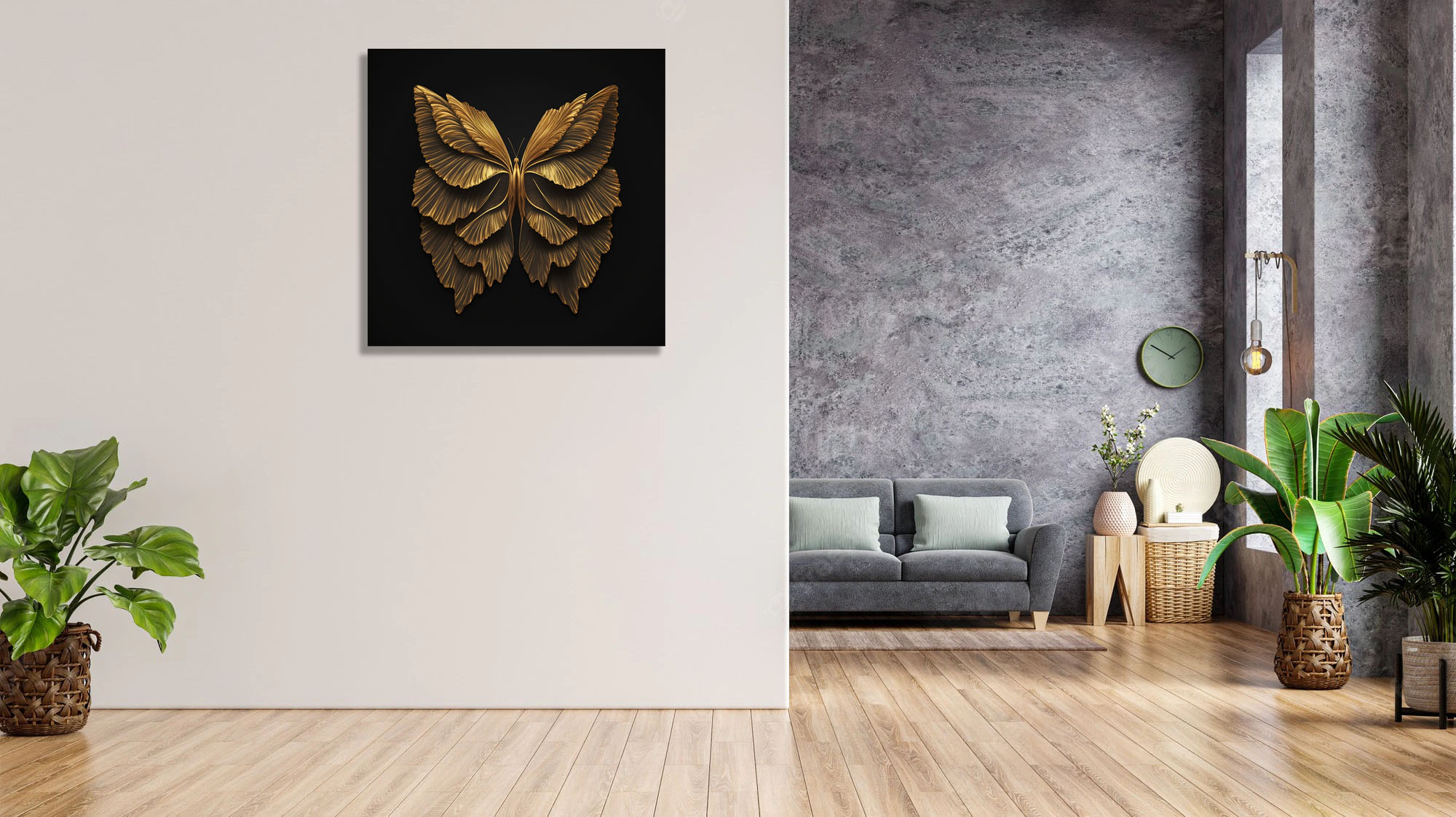 Golden Butterfly Canvas: Symbol of Elegance - Image 6