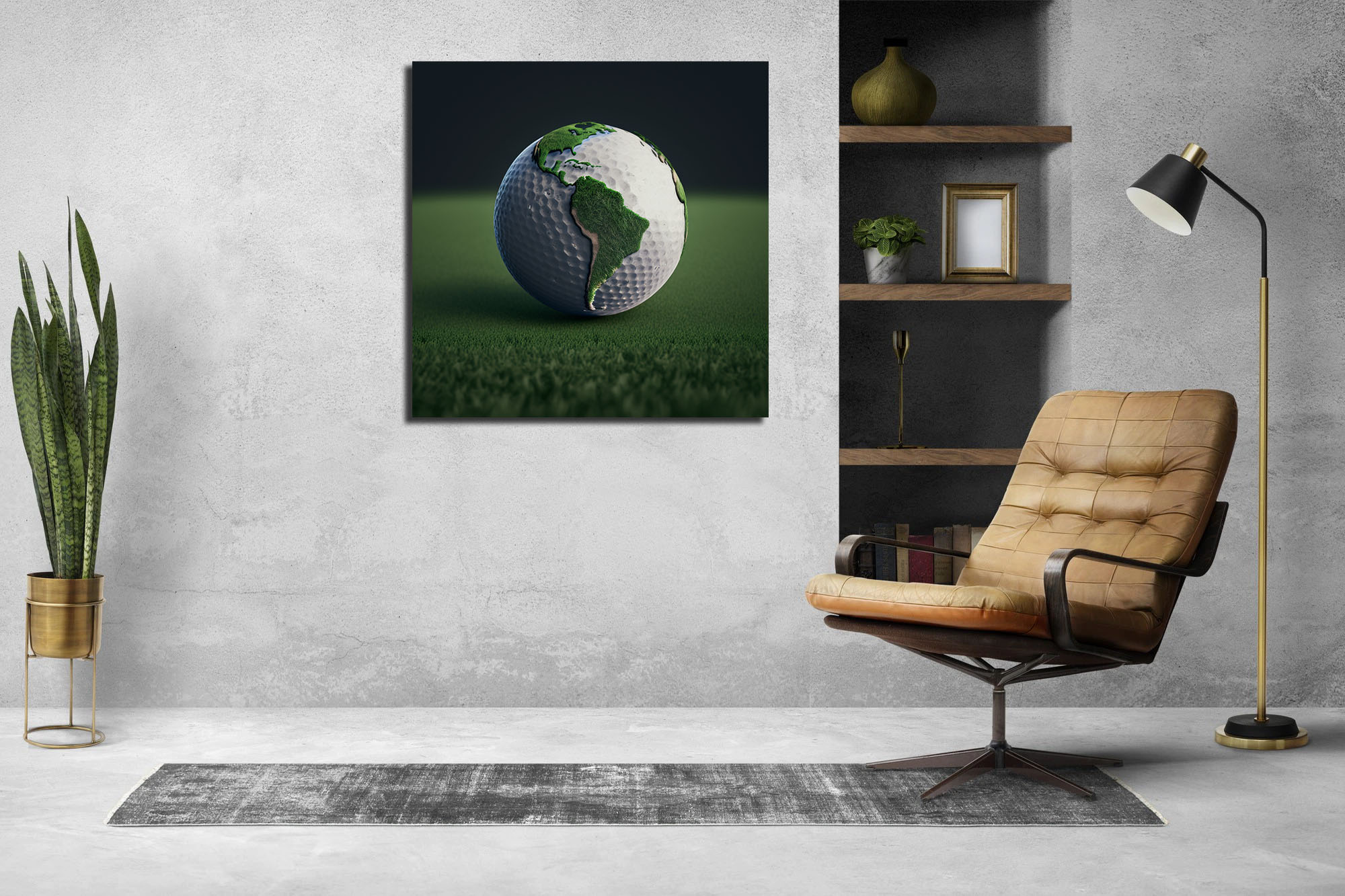 Hyperrealistic Earth Golf Ball: A Masterpiece - Image 6