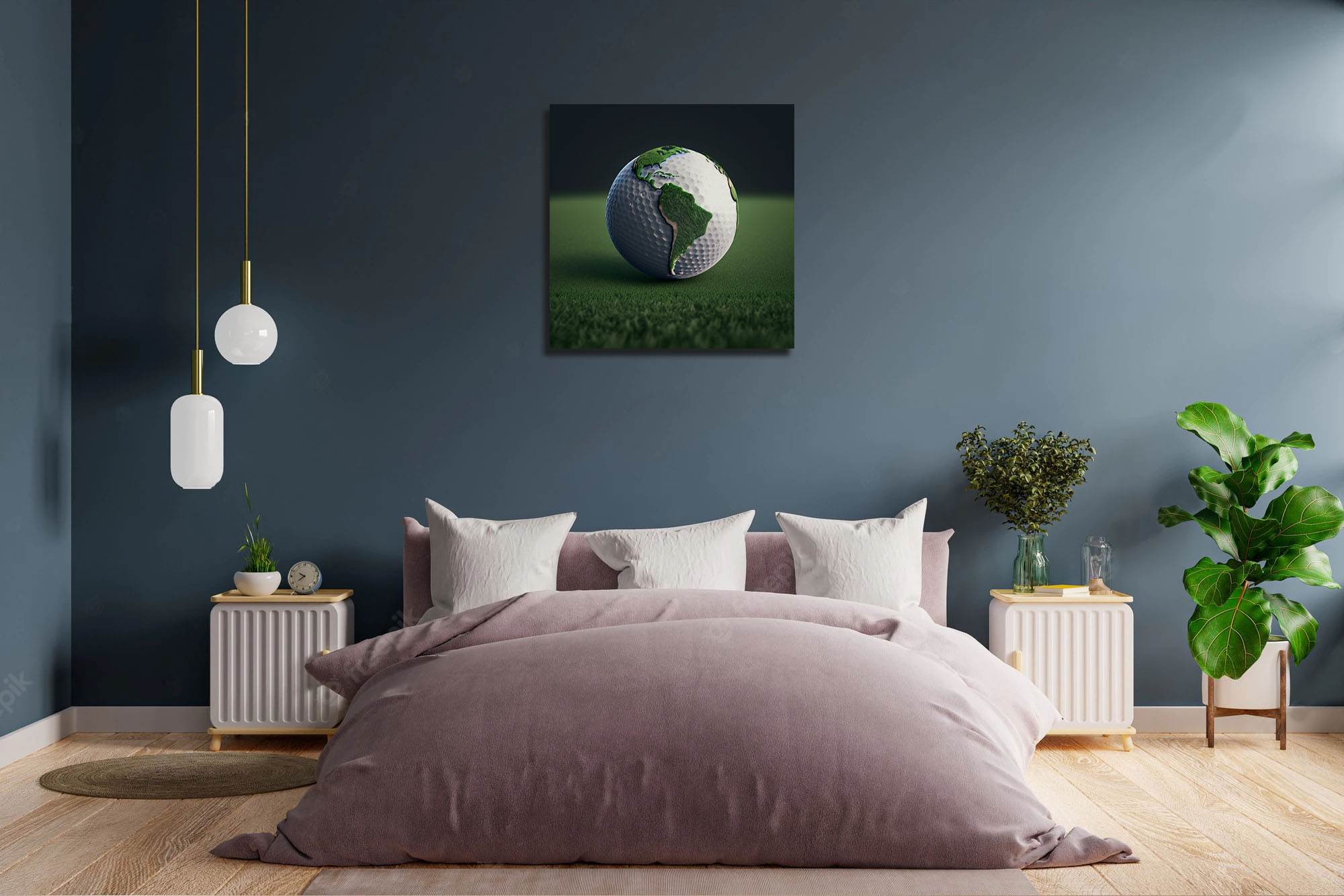 Hyperrealistic Earth Golf Ball: A Masterpiece - Image 4