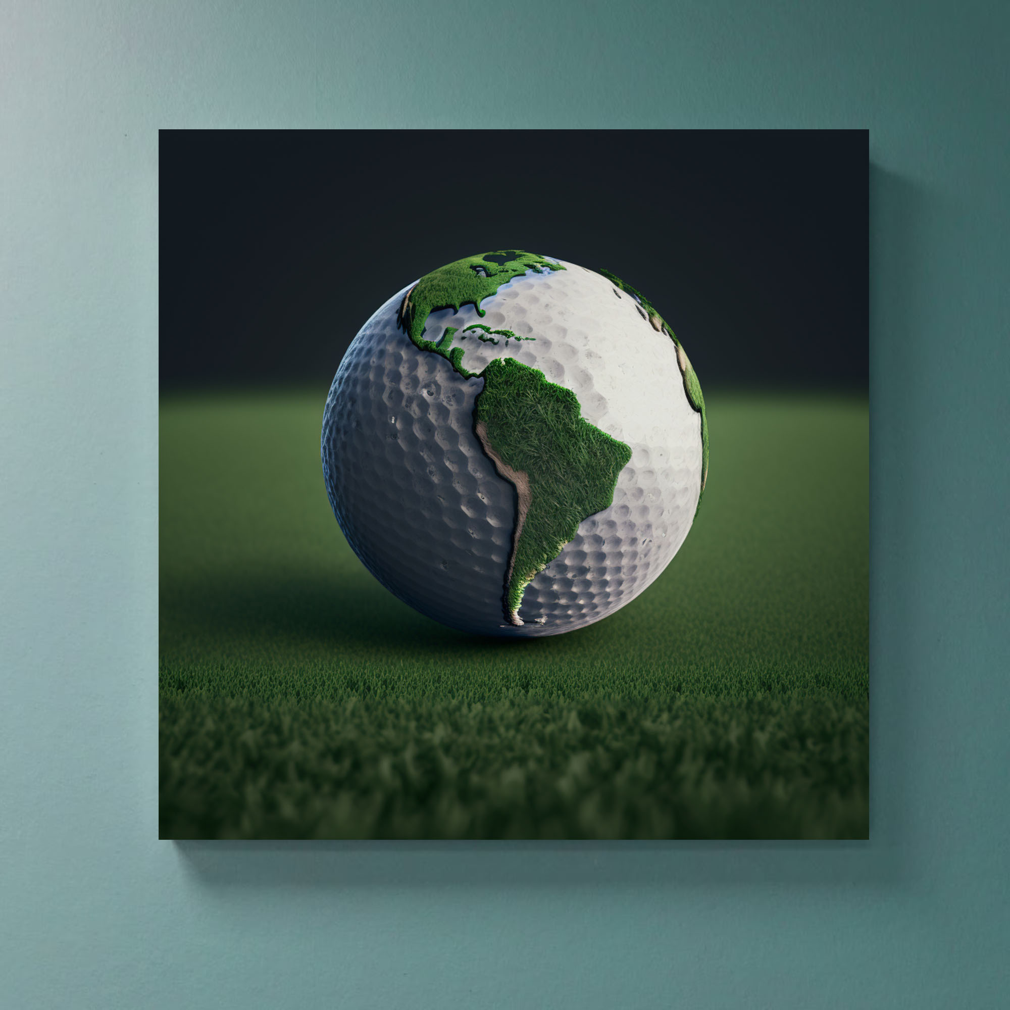 Hyperrealistic Earth Golf Ball: A Masterpiece - Image 2