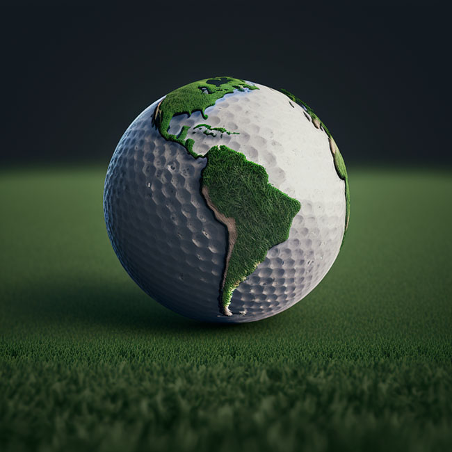 Hyperrealistic Earth Golf Ball: A Masterpiece