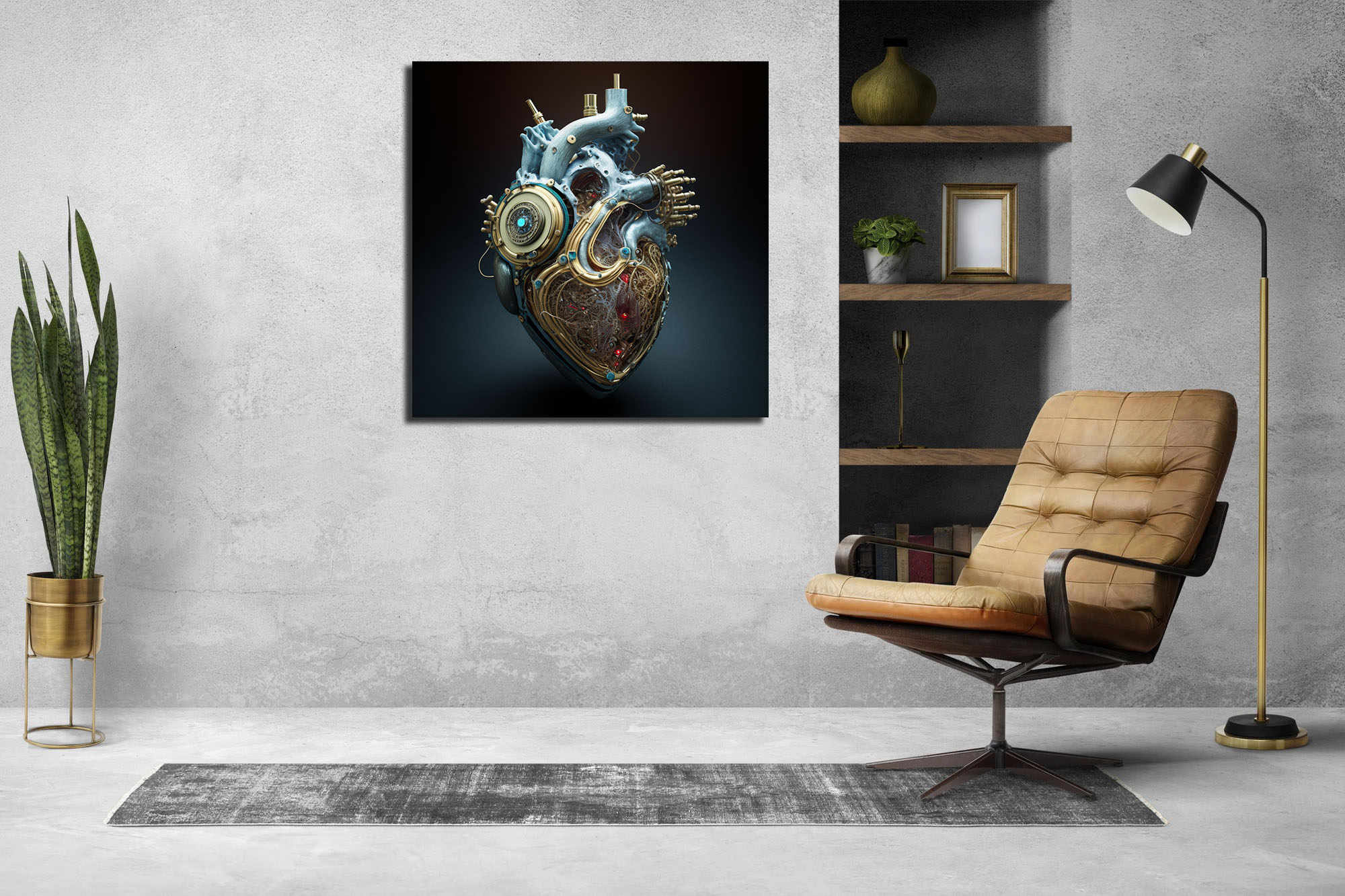 Futuristic Mechanical Heart Canvas Art - The Future Awaits - Image 6