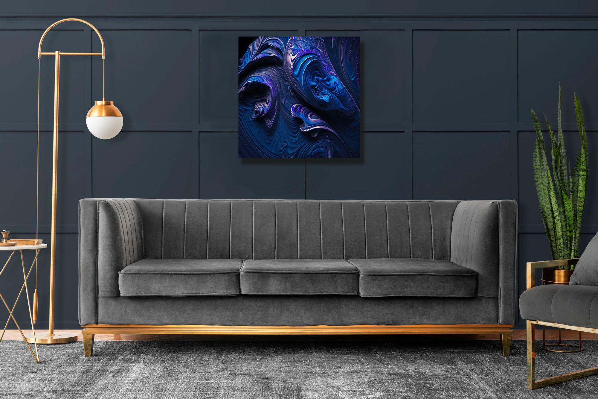 Enchanting Abstract Swirls Canvas Art - Image 7