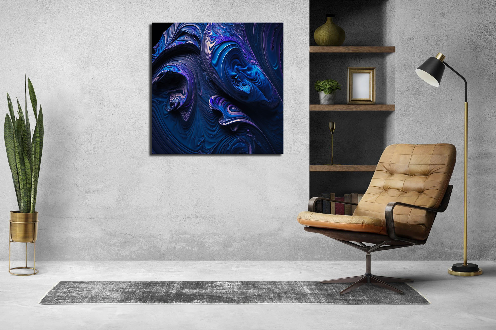 Enchanting Abstract Swirls Canvas Art - Image 6