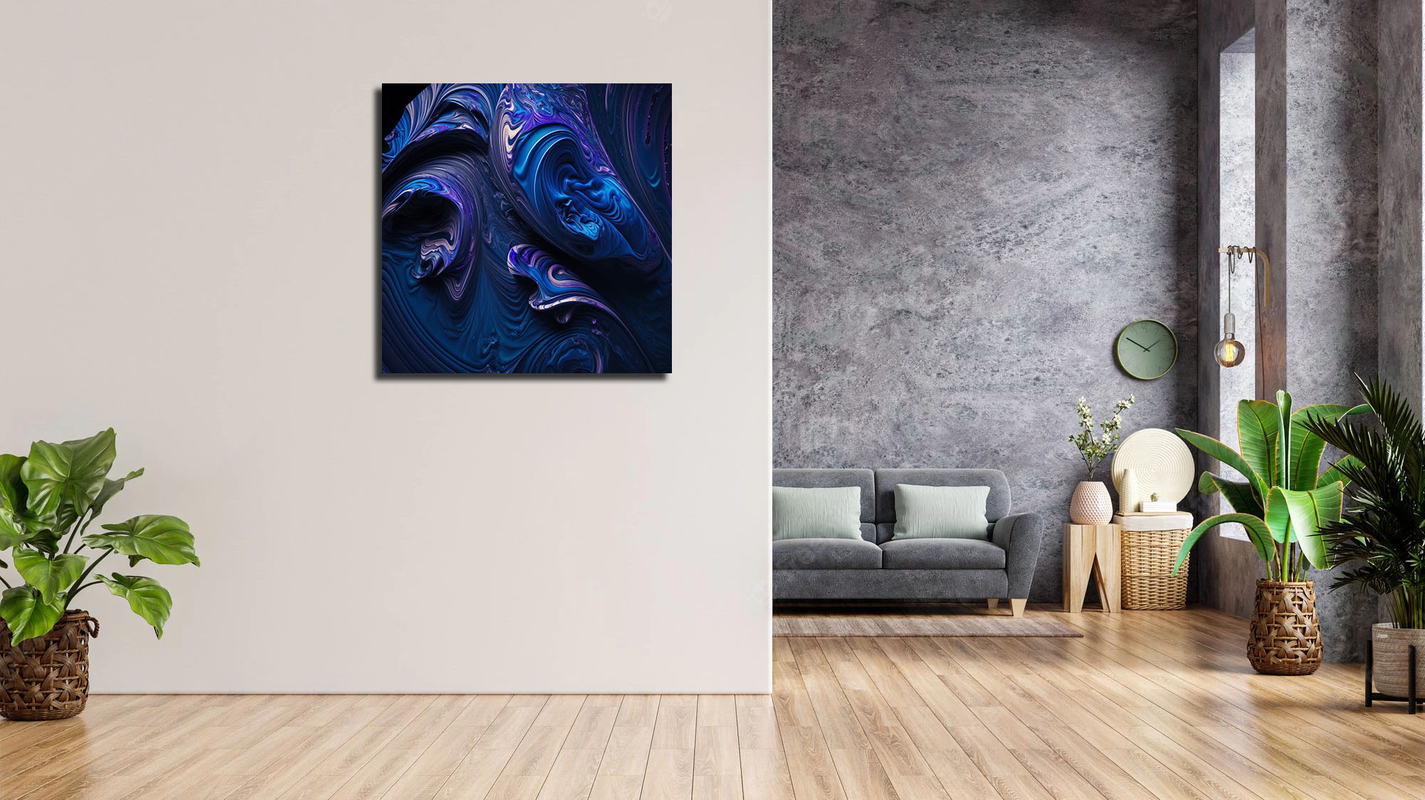 Enchanting Abstract Swirls Canvas Art - Image 5