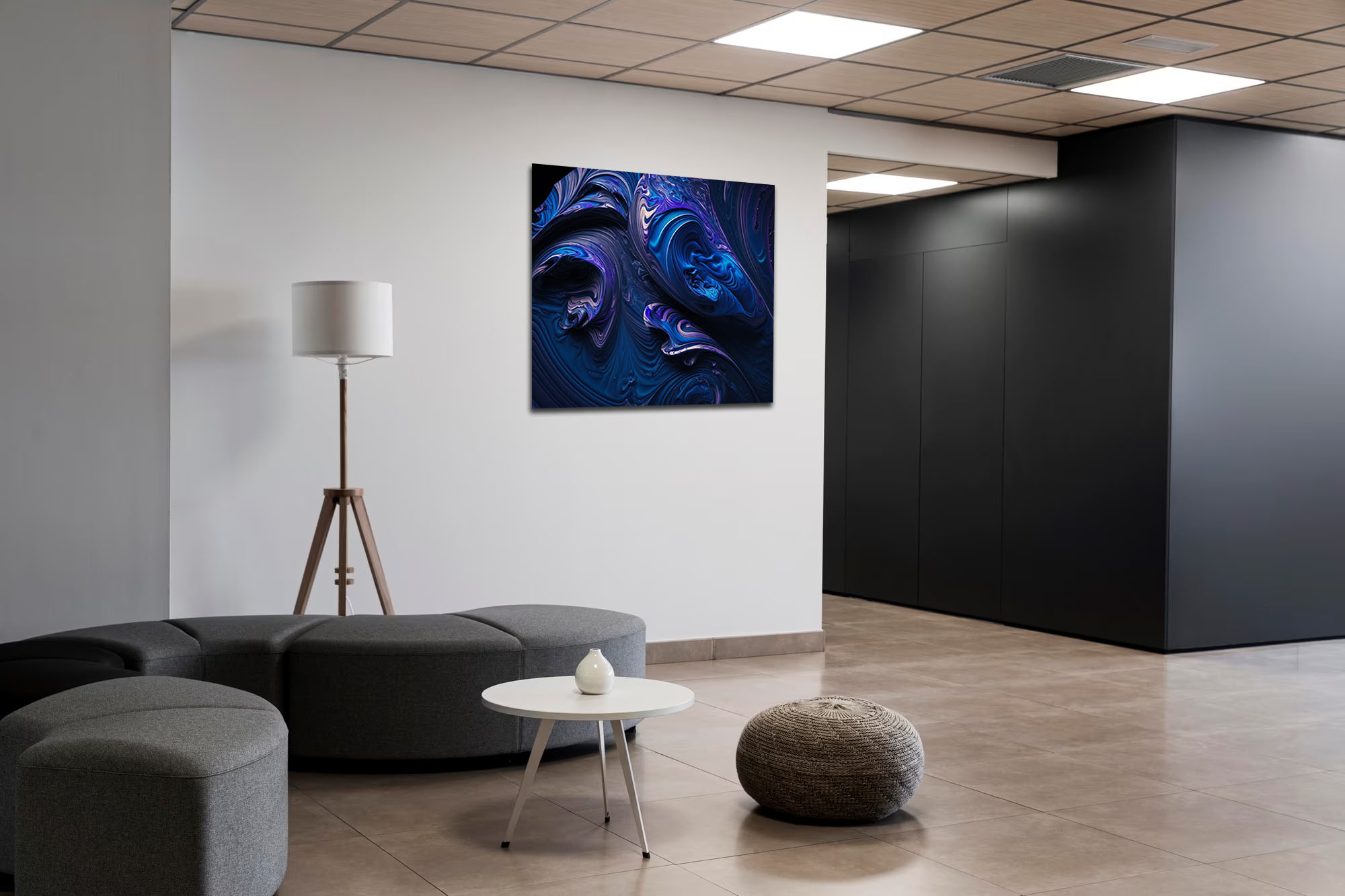 Enchanting Abstract Swirls Canvas Art - Image 3