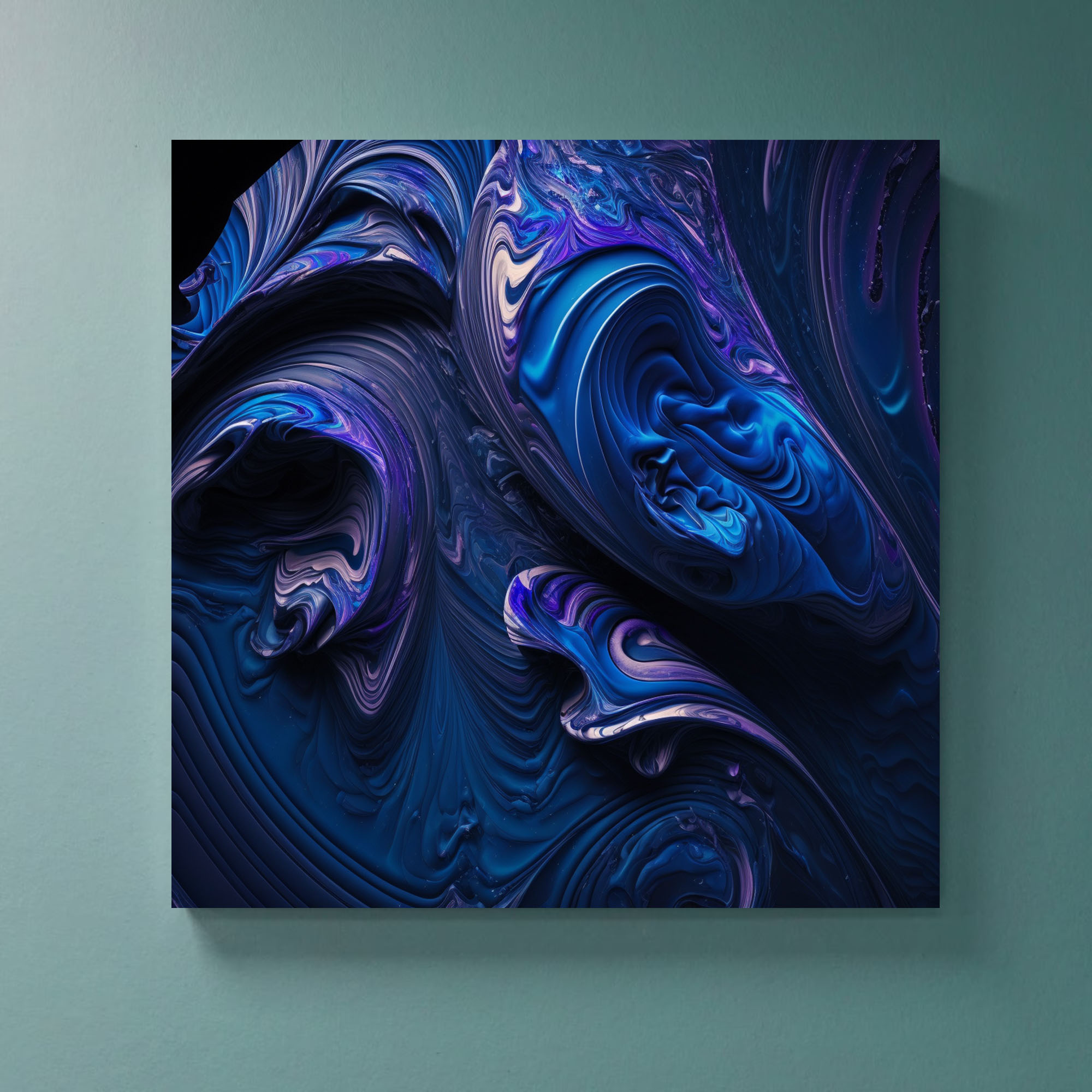 Enchanting Abstract Swirls Canvas Art - Image 2