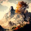 Japanese Mountain Canvas Art: Serenity Redefined