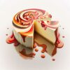 conceptual strawberry cheesecake art