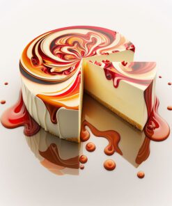 conceptual strawberry cheesecake art