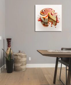 conceptual strawberry cheesecake art