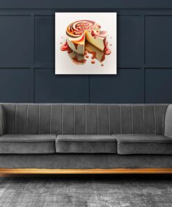 conceptual strawberry cheesecake art