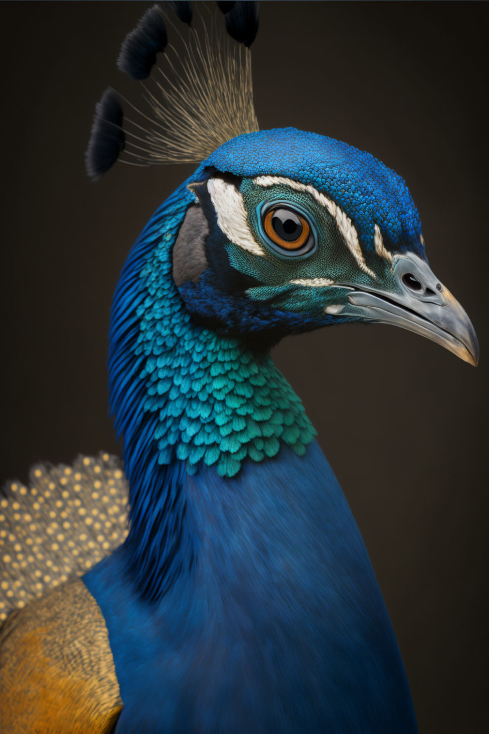 Hyperrealistic Peacock Canvas: Majestic Artwork