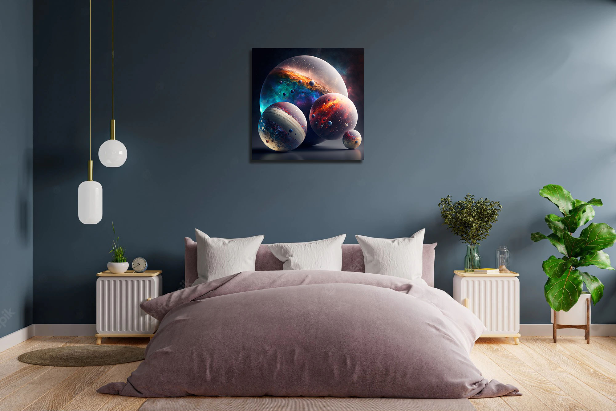 Timeless Universe: Artistic Marble Masterpiece - Image 4