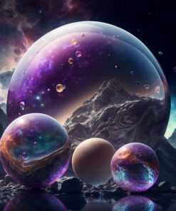 Mystical Marbles: Universes in Canvas Art