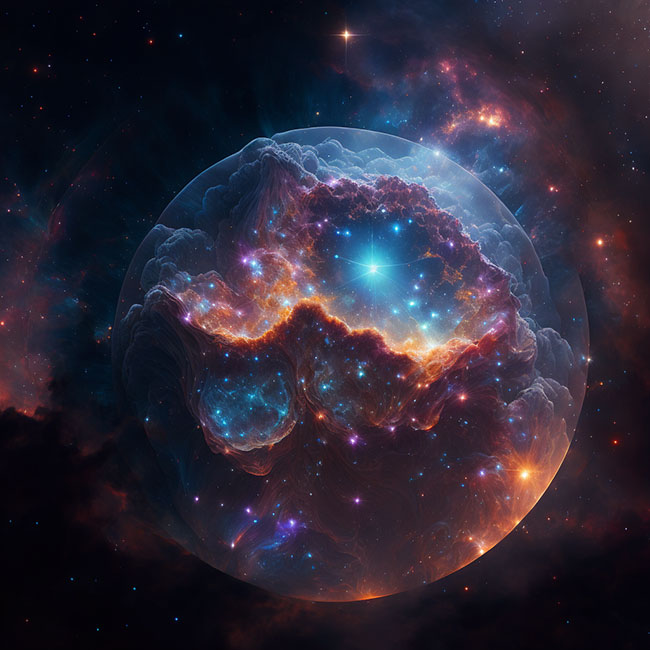 Immerse in Cosmic Beauty: Universe Sphere Art