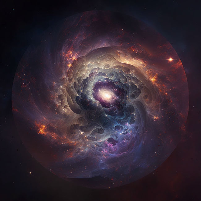 Universe in a Sphere: Captivating Canvas Art