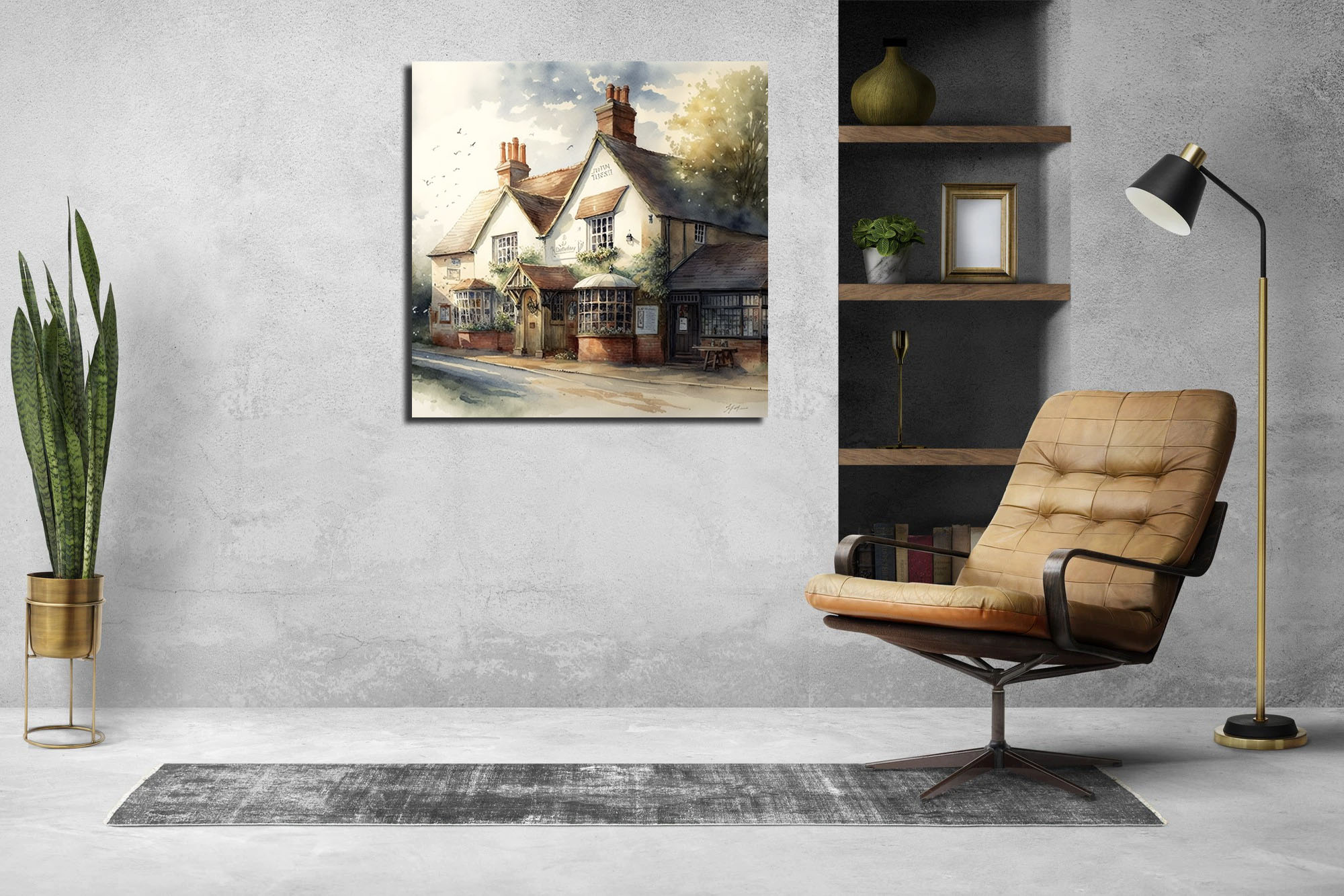 Rustic British Pub: Canvas Art Masterpiece - Image 6