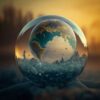 Stunning Canvas Art: Planet Earth Inside a Bubble